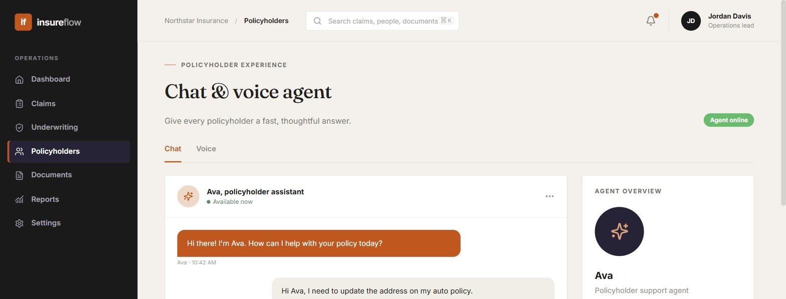 Policyholder chat & voice